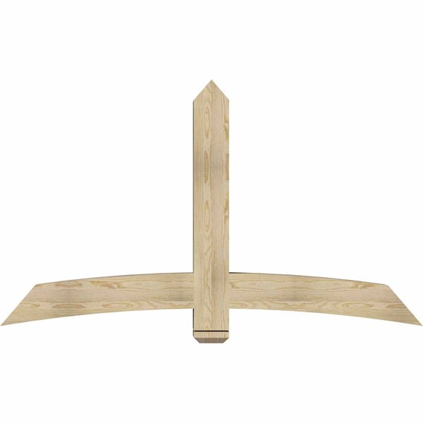 Ekena Millwork Bellingham Rough Sawn Timber Gable Bracket, Douglas Fir, 72"W x 42"H x 6"D x 6"F, 14/12 Pitch GBW072X42X0606BEL00RDF - main